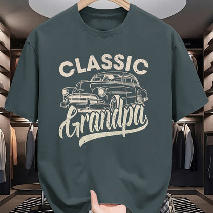 Best Grandpa Shirt, Proud Grandpa Unisex T-Shirt/Hoodie/Sweatshirt HLT00 -Classic Grandpa Funny Saying Car Lover Men Dad Papa Grandpa T-Shirt