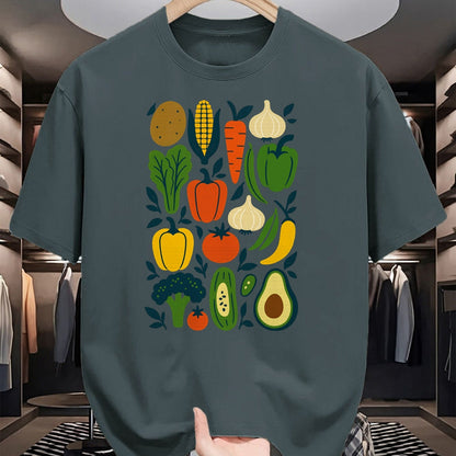 Best Farmer Life Shirt, Funny Farmer UnisexT-Shirt/Hoodie/Sweatshirt HLT00 - Retro Vegetable Garden Pattern Veggie Farmer Market Vegan Long Sleeve T-Shirt