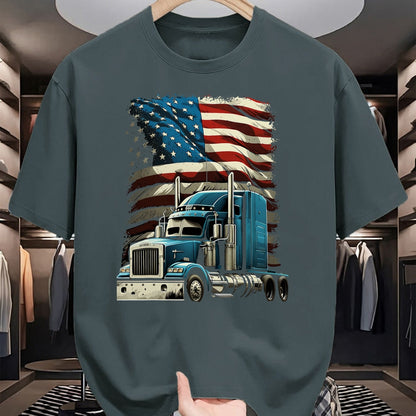 Best Truck Driver Life Shirt, Funny Trucker UnisexT-Shirt/Hoodie/Sweatshirt HLT00 - Trucker US American Flag For Patriotic Truck Driver T-Shirt
