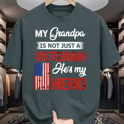 Best Grandpa Shirt, Proud Grandpa Unisex T-Shirt/Hoodie/Sweatshirt HLT00 - My Grandpa Is Not Just Veteran He Is My Hero Military T-Shirt