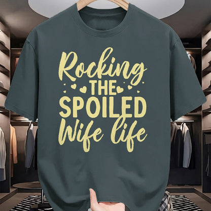 Best Wife Shirt, Wife and Husband Unisex T-Shirt/Hoodie/Sweatshirt HLT00 - Gift for wife T shirt, spoiled wife   Funny Spoiled Wife Art For Women Girls Husband Spoiled Wife Pu (5)