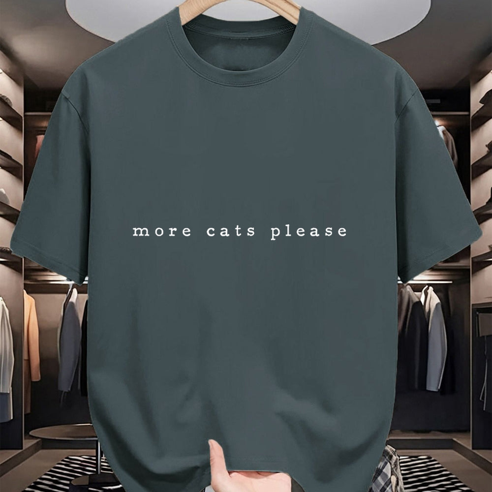 Cat Love Shirt, Funny Cat Lover Gift UnisexT-Shirt/Hoodie/Sweatshirt HLT00 - More Cats Please Cat Lover Funny Cat Minimalist Subtle Cat T-Shirt