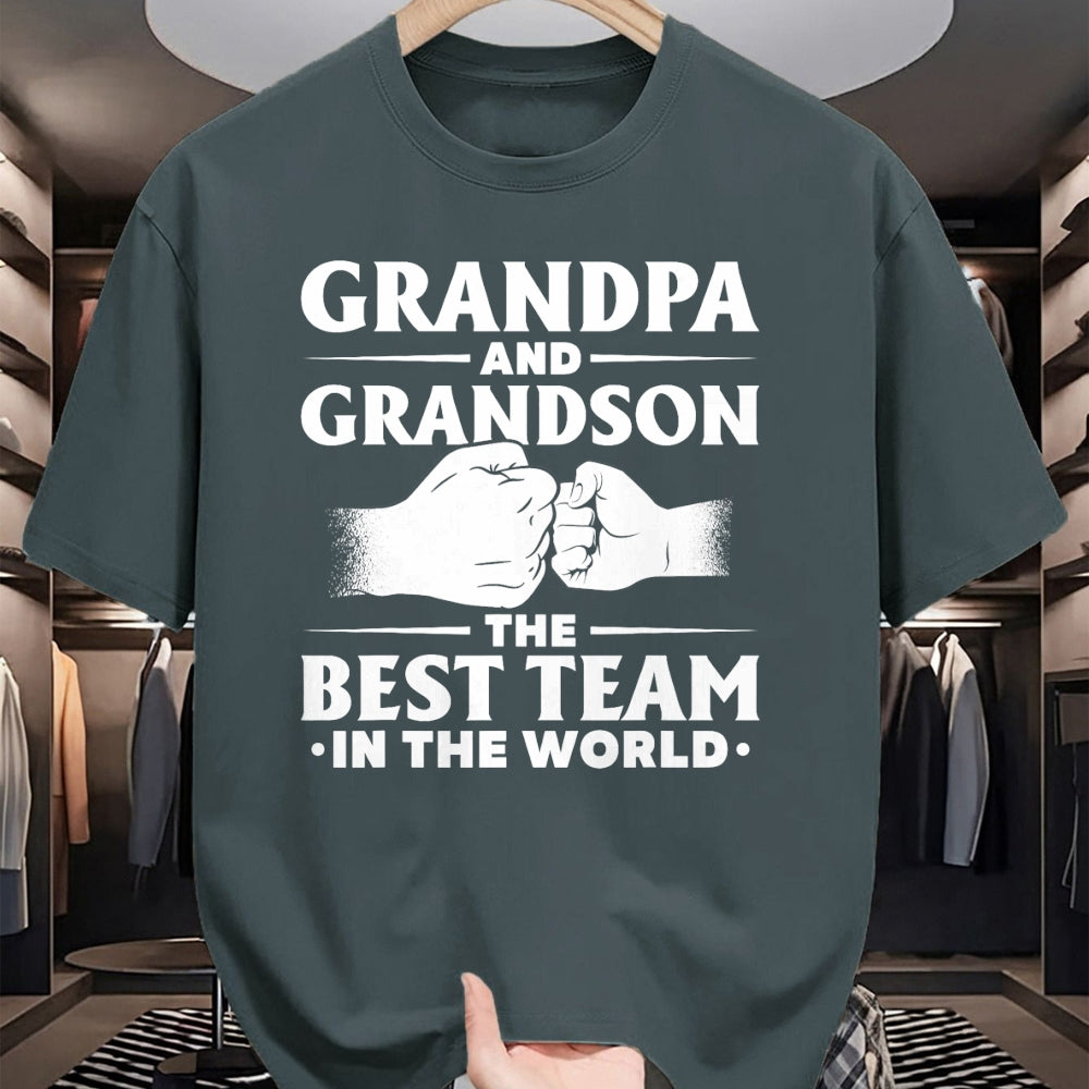 Best Grandpa Shirt, Proud Grandpa Unisex T-Shirt/Hoodie/Sweatshirt HLT00 - Father's Day Gift Grandpa The Man The Myth The Bad Influence T-Shirt