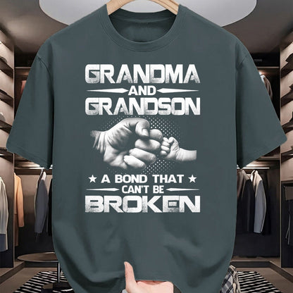 Best Grandma Shirt, Proud Grandma Unisex T-Shirt/Hoodie/Sweatshirt HLT00 - Grandma and Grandson A binding that won't be broken T-Shirt