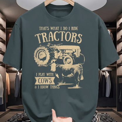 Best Farmer Life Shirt, Funny Farmer UnisexT-Shirt/Hoodie/Sweatshirt HLT00 - Thats What I Do I Ride Tractors Funny Farmer Cowboy Gift T-Shirt Small