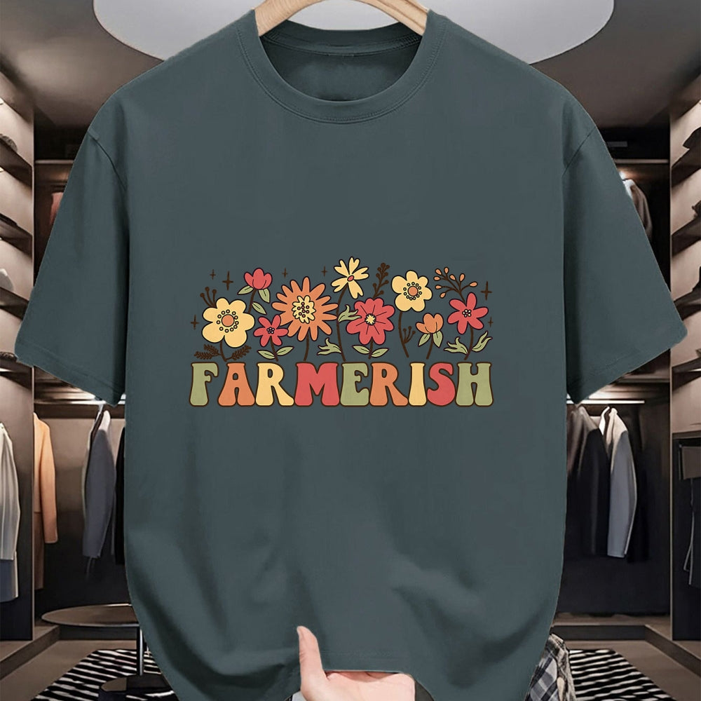 Best Farmer Life Shirt, Funny Farmer UnisexT-Shirt/Hoodie/Sweatshirt HLT00 - Farmerish Groovy Retro Floral Farmer Wife Daughter T-Shirt