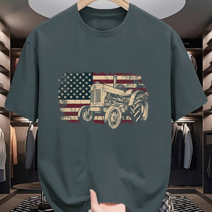 Best Farmer Life Shirt, Funny Farmer UnisexT-Shirt/Hoodie/Sweatshirt HLT00 - Farm Tractor Proud Farmer Patriotic American Flag Tractor T-Shirt