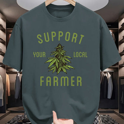 Best Farmer Life Shirt, Funny Farmer UnisexT-Shirt/Hoodie/Sweatshirt HLT00 - Support Your Local Farmer Funny Weed Marijuana Grower 420 T-Shirt
