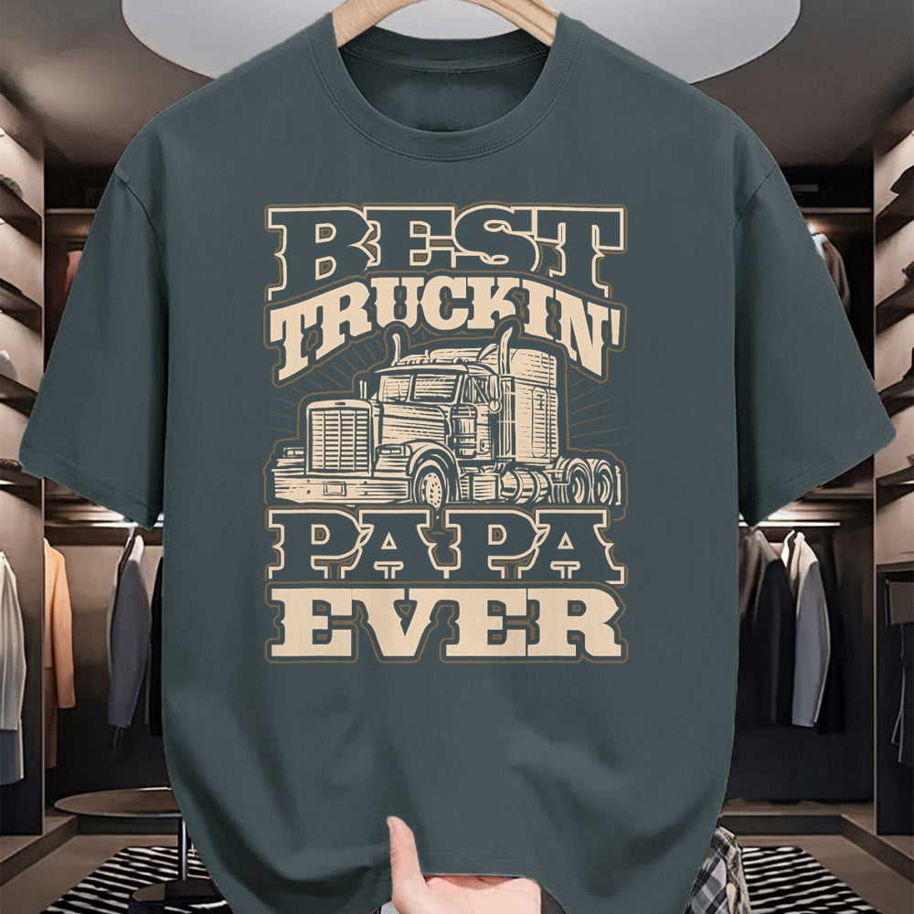 Best Truck Driver Life Shirt, Funny Trucker UnisexT-Shirt/Hoodie/Sweatshirt HLT00 - Best Truckin Papa Semi Truck Driver Trucker Life T-Shirt