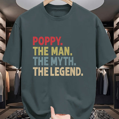 Best Grandpa Shirt, Proud Grandpa Unisex T-Shirt/Hoodie/Sweatshirt HLT00 - Poppy The Man The Myth the Legend Funny Grandpa Gift T-Shirt (1)