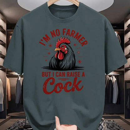 Best Farmer Life Shirt, Funny Farmer UnisexT-Shirt/Hoodie/Sweatshirt HLT00 - Funny I'm no Farmer but i can Raise a Cock, Farm Animal tee T-Shirt