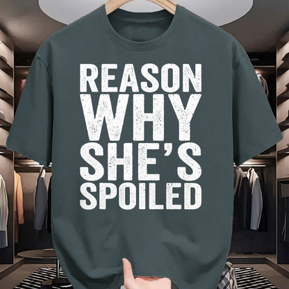 Best Wife Shirt, Wife and Husband Unisex T-Shirt/Hoodie/Sweatshirt HLT00 - Gift for wife T shirt, spoiled wife   Spoiled Reason Why She's Spoiled Funny Matching Couples T-Shir