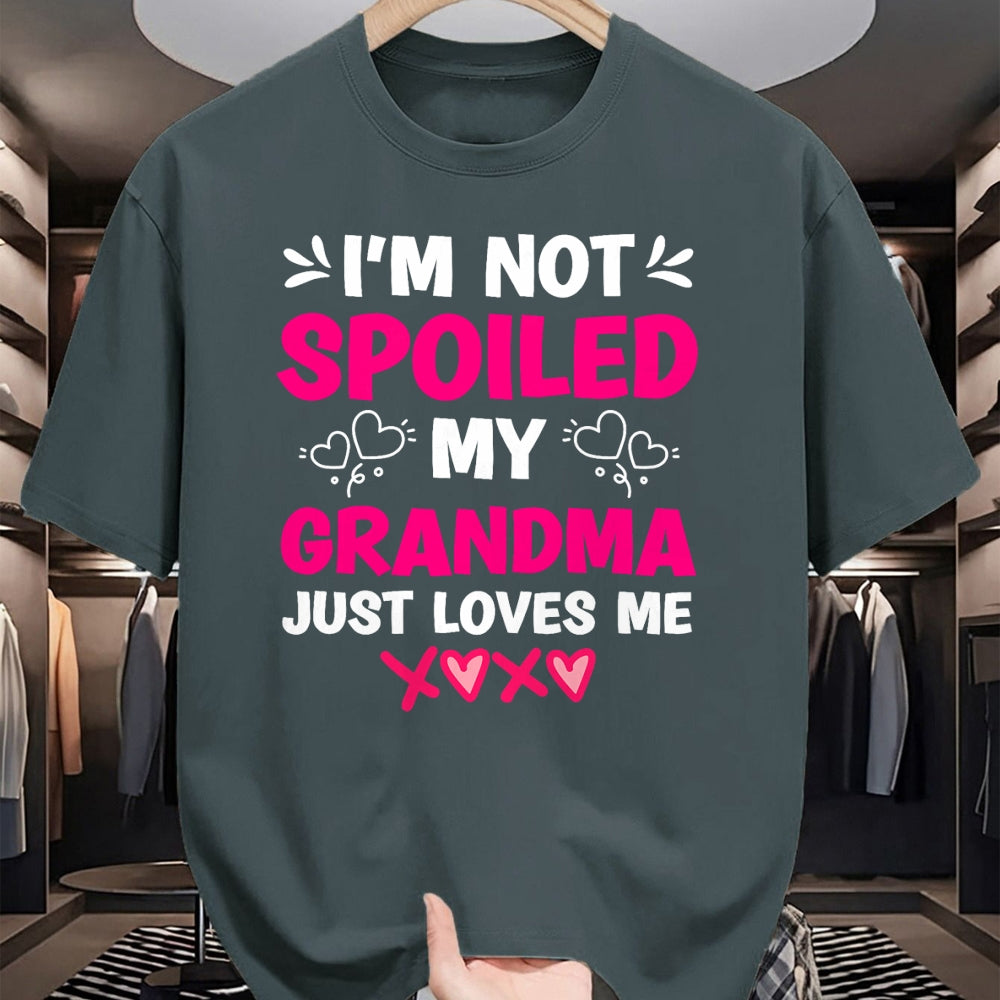 Best Grandpa Shirt, Proud Grandpa Unisex T-Shirt/Hoodie/Sweatshirt HLT00 -I'm Not Spoiled My Grandma Just Loves Me Granddaughter Girls T-Shirt