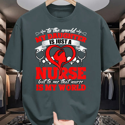 Funny Nurse Shirt, Nurse Unisex T-Shirt/Hoodie/Sweatshirt HLT00 - My Daughter Is A Nurse, Proud To Be A Nurse's Mom Long Sleeve T-Shirt