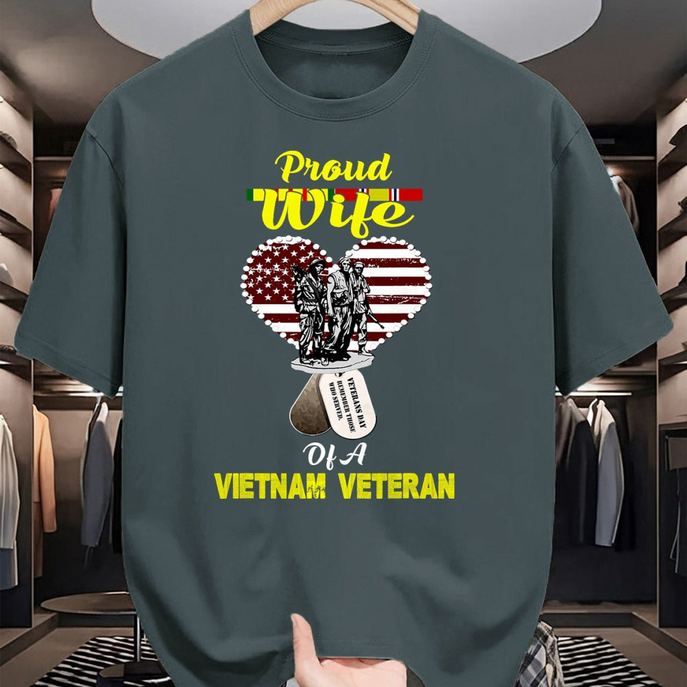 Best Wife Shirt, Wife and Husband Unisex T-Shirt/Hoodie/Sweatshirt HLT00 - Gift for wife T shirt, lucky wife   Proud Wife Of A Vietnam Veteran T shirt