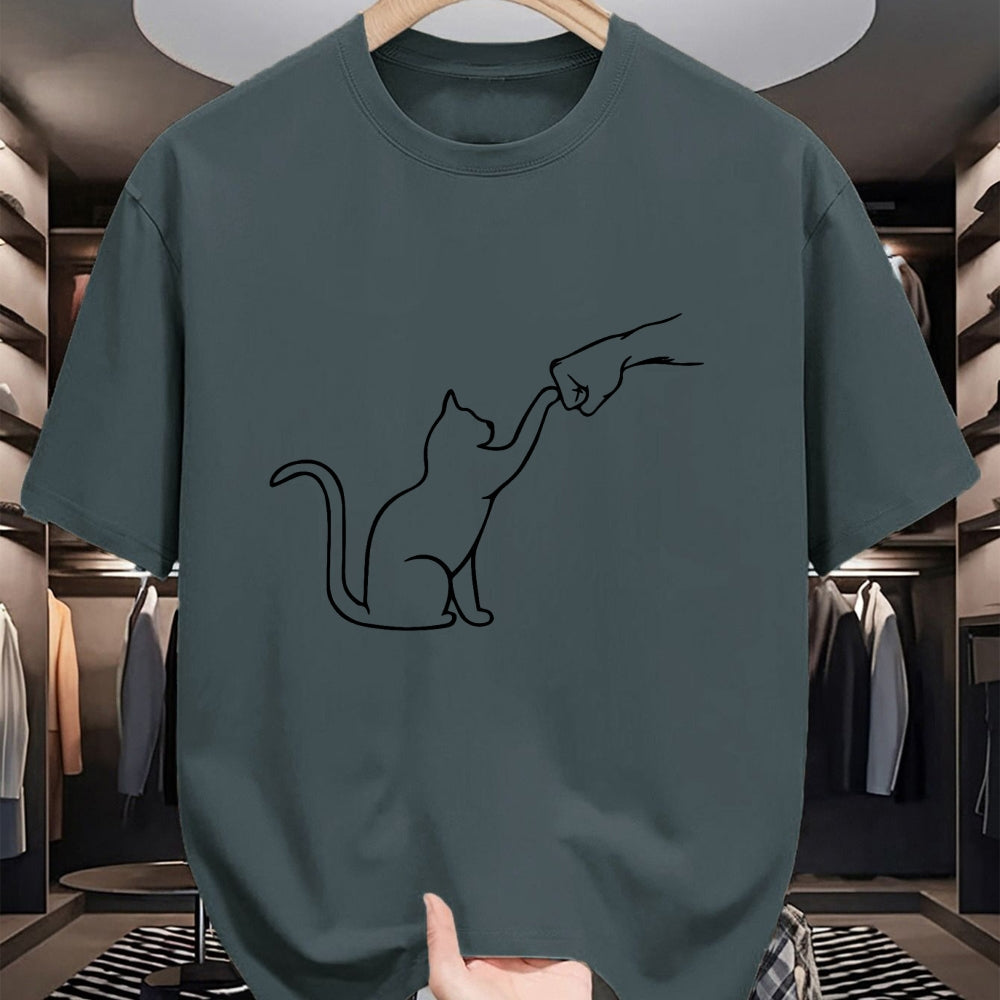 Cat Love Shirt, Funny Cat Lover Gift UnisexT-Shirt/Hoodie/Sweatshirt HLT00 - Cute Pet Tee I Love My Cat Best Friend Fist Bump Cat Lovers T-Shirt Small (1)