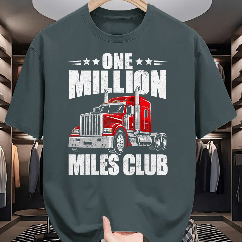 Best Truck Driver Life Shirt, Funny Trucker UnisexT-Shirt/Hoodie/Sweatshirt HLT00 - One Million Miles Club Funny Truck Driver Trucker T-Shirt
