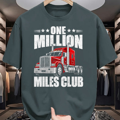 Best Truck Driver Life Shirt, Funny Trucker UnisexT-Shirt/Hoodie/Sweatshirt HLT00 - One Million Miles Club Funny Truck Driver Trucker T-Shirt