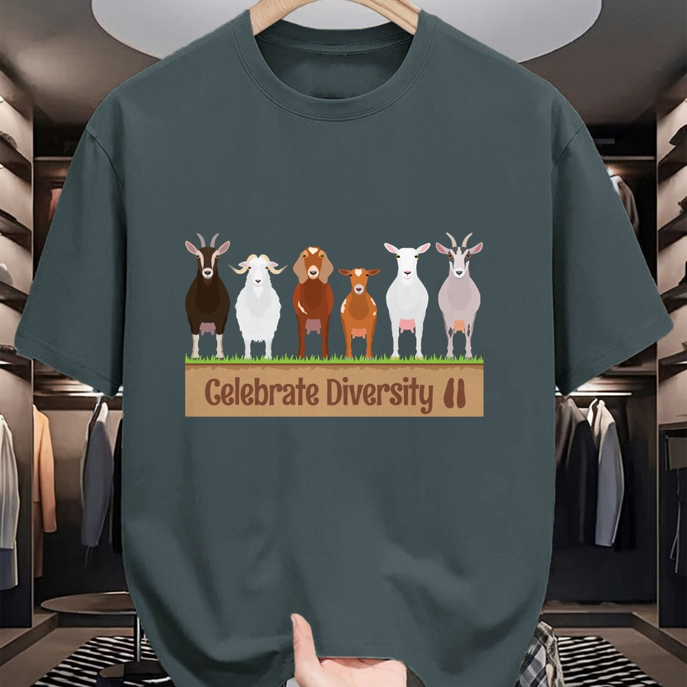 Best Farmer Life Shirt, Funny Farmer UnisexT-Shirt/Hoodie/Sweatshirt HLT00 - Celebrate Diversity Breeds Farm Animal Cute Humor Fun Goat Long Sleeve T-Shirt