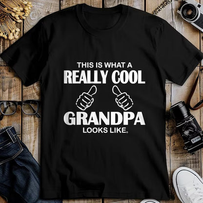Best Grandpa Shirt, Proud Grandpa Unisex T-Shirt/Hoodie/Sweatshirt HLT00 - This Is What A Really Cool Grandpa Looks Like Funny T-Shirt T-Shirt (1)