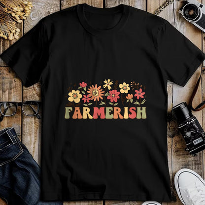 Best Farmer Life Shirt, Funny Farmer UnisexT-Shirt/Hoodie/Sweatshirt HLT00 - Farmerish Groovy Retro Floral Farmer Wife Daughter T-Shirt