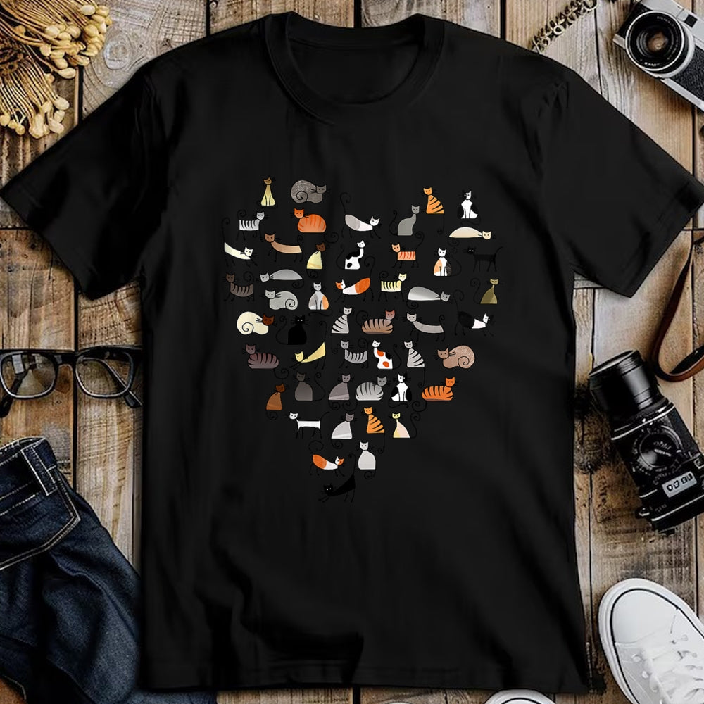 Cat Love Shirt, Funny Cat Lover Gift UnisexT-Shirt/Hoodie/Sweatshirt HLT00 - 50 Cats Fifty Multicolor Cats women_s T-Shirt (1)