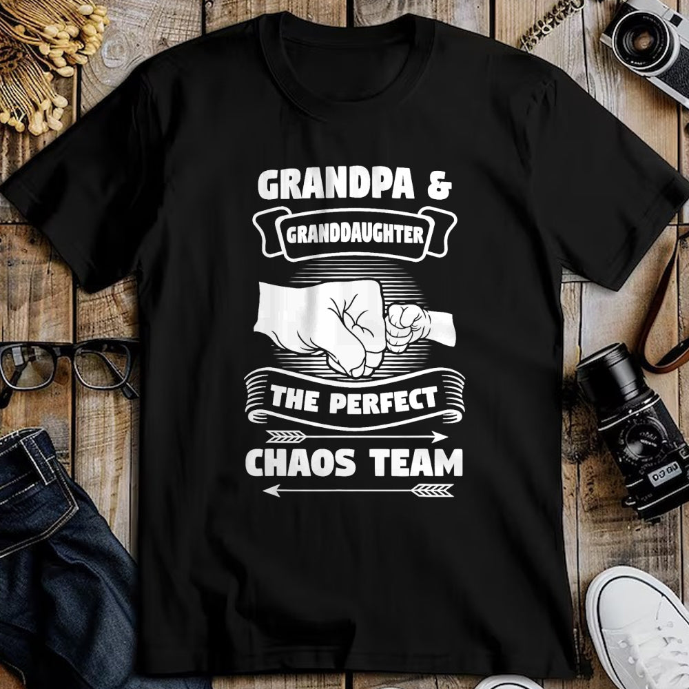 Best Grandpa Shirt, Proud Grandpa Unisex T-Shirt/Hoodie/Sweatshirt HLT00 - Grandpa Granddaughter A Perfect Chaos Team Gift T-Shirt