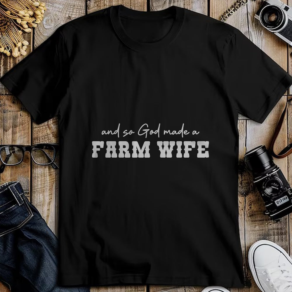 Best Farmer Life Shirt, Funny Farmer UnisexT-Shirt/Hoodie/Sweatshirt HLT00 - and So God Made A Farm Wife Women Girl Funny Farmer T-Shirt (1)