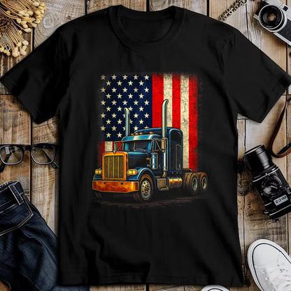 Best Truck Driver Life Shirt, Funny Trucker UnisexT-Shirt/Hoodie/Sweatshirt HLT00 - American Flag Truck - Truck Driver Patriotic T-Shirt