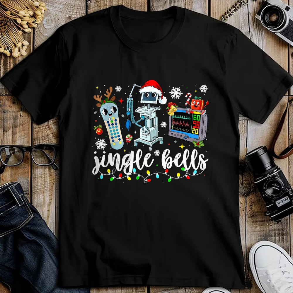 Funny Nurse Shirt, Nurse Unisex T-Shirt/Hoodie/Sweatshirt HLT00 - Funny Jingle Bells Telemetry Nurse Christmas Tech Nursing T-Shirt