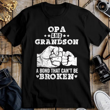 Best Grandpa Shirt, Proud Grandpa Unisex T-Shirt/Hoodie/Sweatshirt HLT00 - Opa and grandson a bond that cant be broken Grandpa gift T-Shirt