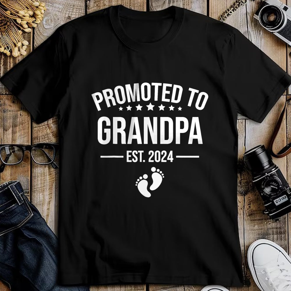 Best Grandpa Shirt, Proud Grandpa Unisex T-Shirt/Hoodie/Sweatshirt HLT00 - 1st Time Grandpa EST 2024 New First Grandpa 2024 T-Shirt (1)