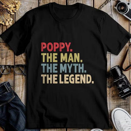 Best Grandpa Shirt, Proud Grandpa Unisex T-Shirt/Hoodie/Sweatshirt HLT00 - Poppy The Man The Myth the Legend Funny Grandpa Gift T-Shirt