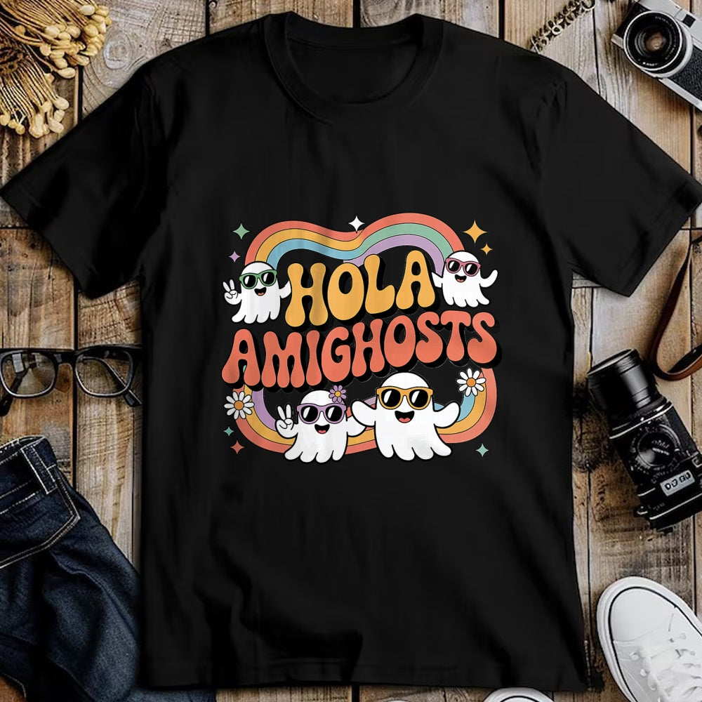 Best Teacher Shirt, Funny Teacher UnisexT-Shirt/Hoodie/Sweatshirt HLT00 - Hola Amighosts Ghost Funny Halloween Costume Spanish Groovy T-Shirt