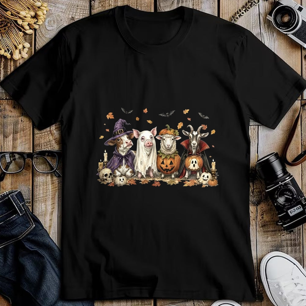Best Farmer Life Shirt, Funny Farmer UnisexT-Shirt/Hoodie/Sweatshirt HLT00 - Halloween Farm Animals Cow Pig Sheep Goat Fall Farmer Spooky Long Sleeve T-Shirt