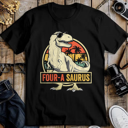 Best Dinosaur Lover Shirt, Funny Dinosaur UnisexT-Shirt/Hoodie/Sweatshirt HLT00 - Four a Saurus Birthday T Rex 4 Year Old Dino 4th Dinosaur T-Shirt