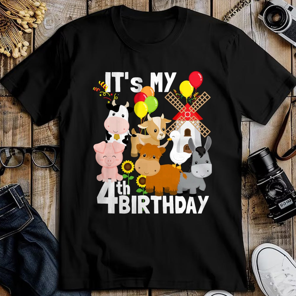 Best Farmer Life Shirt, Funny Farmer UnisexT-Shirt/Hoodie/Sweatshirt HLT00 - Farm Animals 4 Year Old It's My 4th Birthday Party Farm T-Shirt