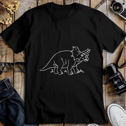 Best Dinosaur Lover Shirt, Funny Dinosaur UnisexT-Shirt/Hoodie/Sweatshirt HLT00 - Line Art Dinosaur Triceratops T-Shirt