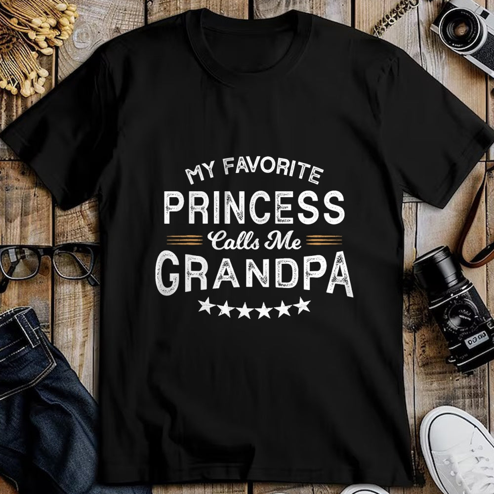 Best Grandpa Shirt, Proud Grandpa Unisex T-Shirt/Hoodie/Sweatshirt HLT00 - My Favorite Princess Calls Me Grandpa Cool Grandparents Day T-Shirt