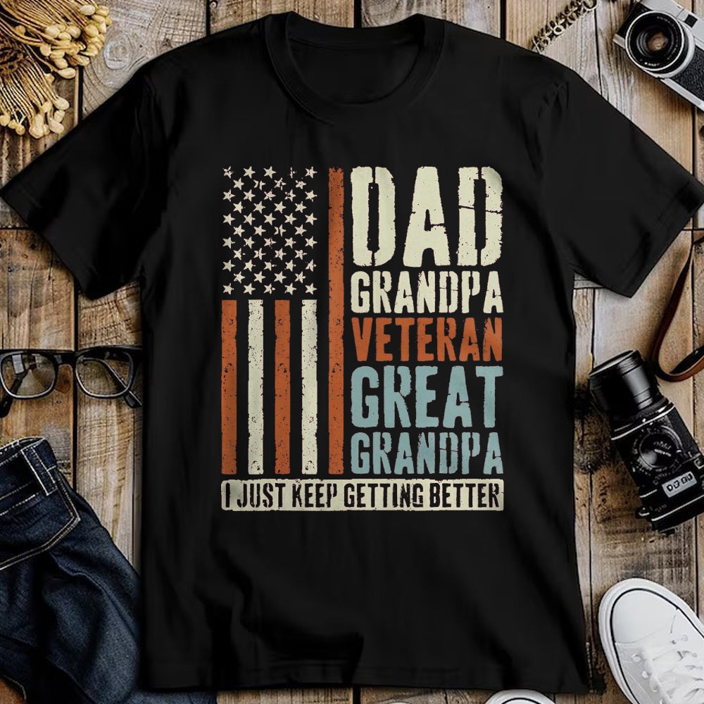 Proud Veteran Shirt, Funny Veteran UnisexT-Shirt/Hoodie/Sweatshirt HLT00 - Dad Grandpa Veteran Great Grandpa T-Shirt, Men, Black, 3X-Large