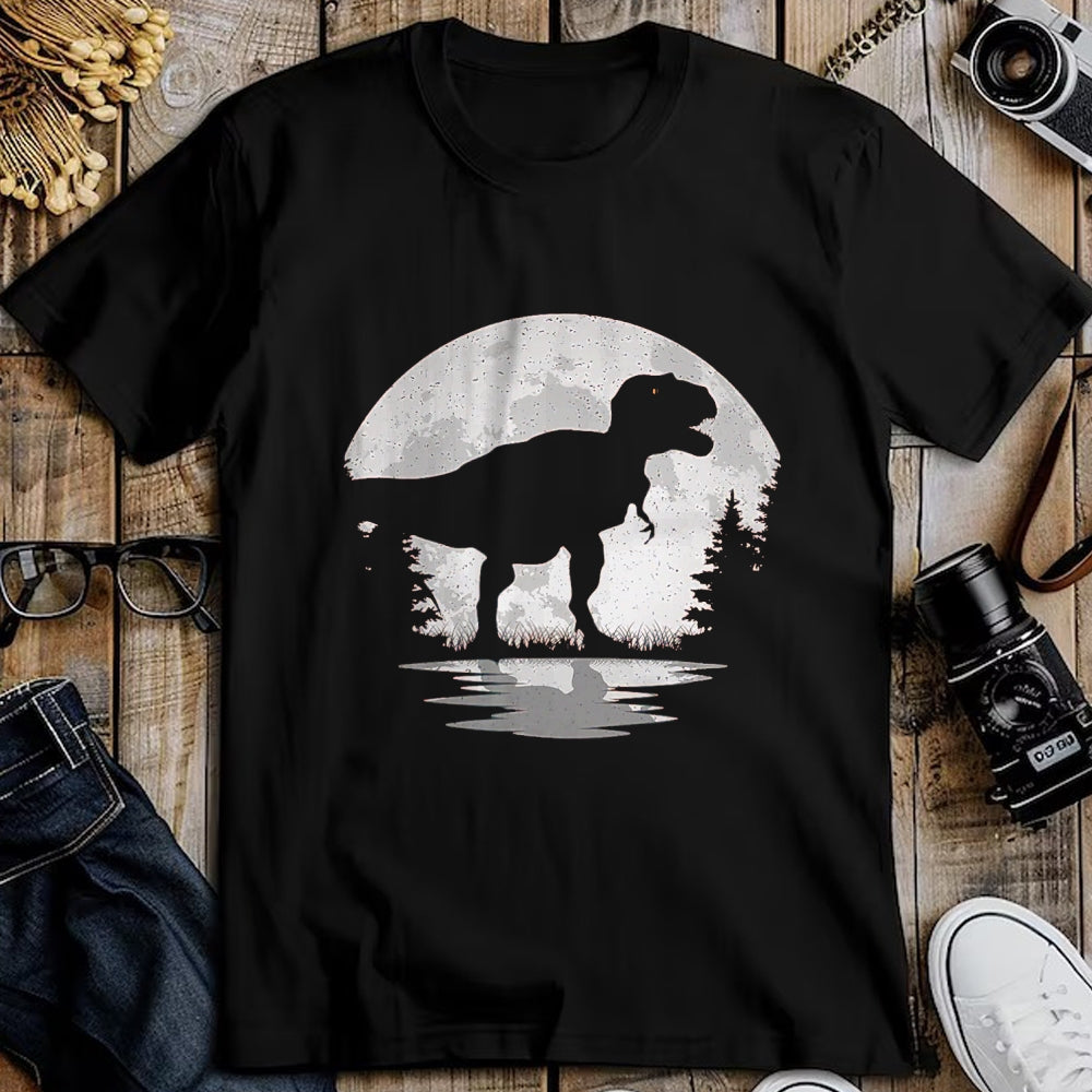 Best Dinosaur Lover Shirt, Funny Dinosaur UnisexT-Shirt/Hoodie/Sweatshirt HLT00 - Dinosaur Moon Vintage T-Rex Dino Lover Men Women Kids T-Shirt, Men, Black, 3X-Large