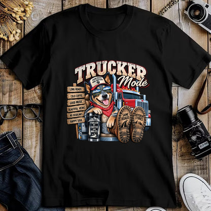 Best Truck Driver Life Shirt, Funny Trucker UnisexT-Shirt/Hoodie/Sweatshirt HLT00 - Funny Trucker Blue Heeler Dog Semi Truck Driver Humor Design Long Sleeve T-Shirt