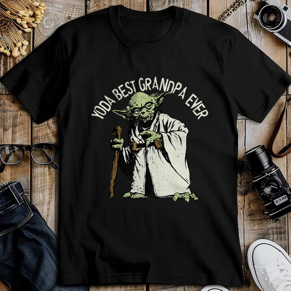 Best Grandpa Shirt, Proud Grandpa Unisex T-Shirt/Hoodie/Sweatshirt HLT00 - Star Wars Yoda Best Grandpa Ever Portrait Disney+ T-Shirt