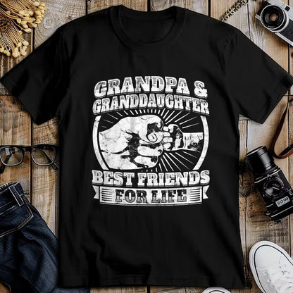 Best Grandpa Shirt, Proud Grandpa Unisex T-Shirt/Hoodie/Sweatshirt HLT00 -Grandpa Granddaughter Gift Family Shirt Grandad Fist Bump T-Shirt