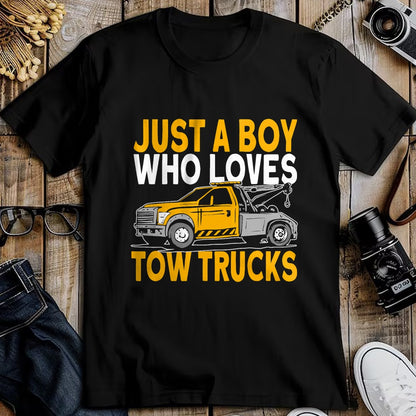 Best Truck Driver Life Shirt, Funny Trucker UnisexT-Shirt/Hoodie/Sweatshirt HLT00 - Just a boy who loves tow trucks tow truck driver T-Shirt