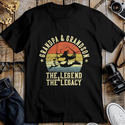 Best Grandpa Shirt, Proud Grandpa Unisex T-Shirt/Hoodie/Sweatshirt HLT00 - Grandpa and Grandson The Legend And The Legacy Gifts Grandpa T-Shirt