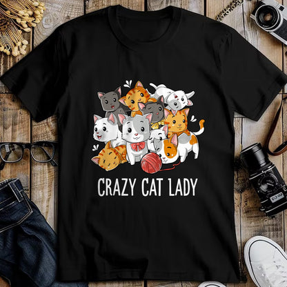 Cat Love Shirt, Funny Cat Lover Gift UnisexT-Shirt/Hoodie/Sweatshirt HLT00 - Crazy Cat Lady Funny Girls Women Kitty Kitten Animal Lover T-Shirt Small