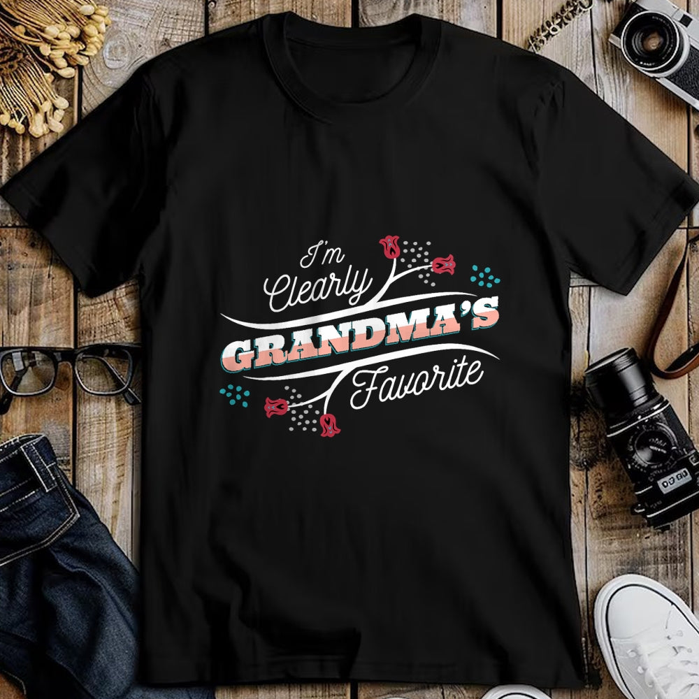 Best Grandpa Shirt, Proud Grandpa Unisex T-Shirt/Hoodie/Sweatshirt HLT00 -I'm Clearly Grandma's Favorite Granddaughter Grandma, T-Shirt