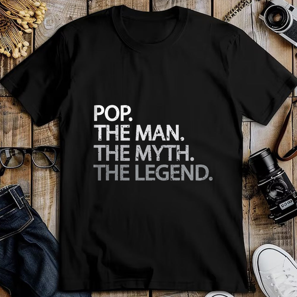 Best Grandpa Shirt, Proud Grandpa Unisex T-Shirt/Hoodie/Sweatshirt HLT00 -Cool Father, Dad & Grandpa Shirt - Pop The Man The Myth Tees T-Shirt