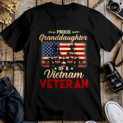Best Grandpa Shirt, Proud Grandpa Unisex T-Shirt/Hoodie/Sweatshirt HLT00 - Proud Granddaughter Of A Vietnam Veteran Grandpa T-Shirt